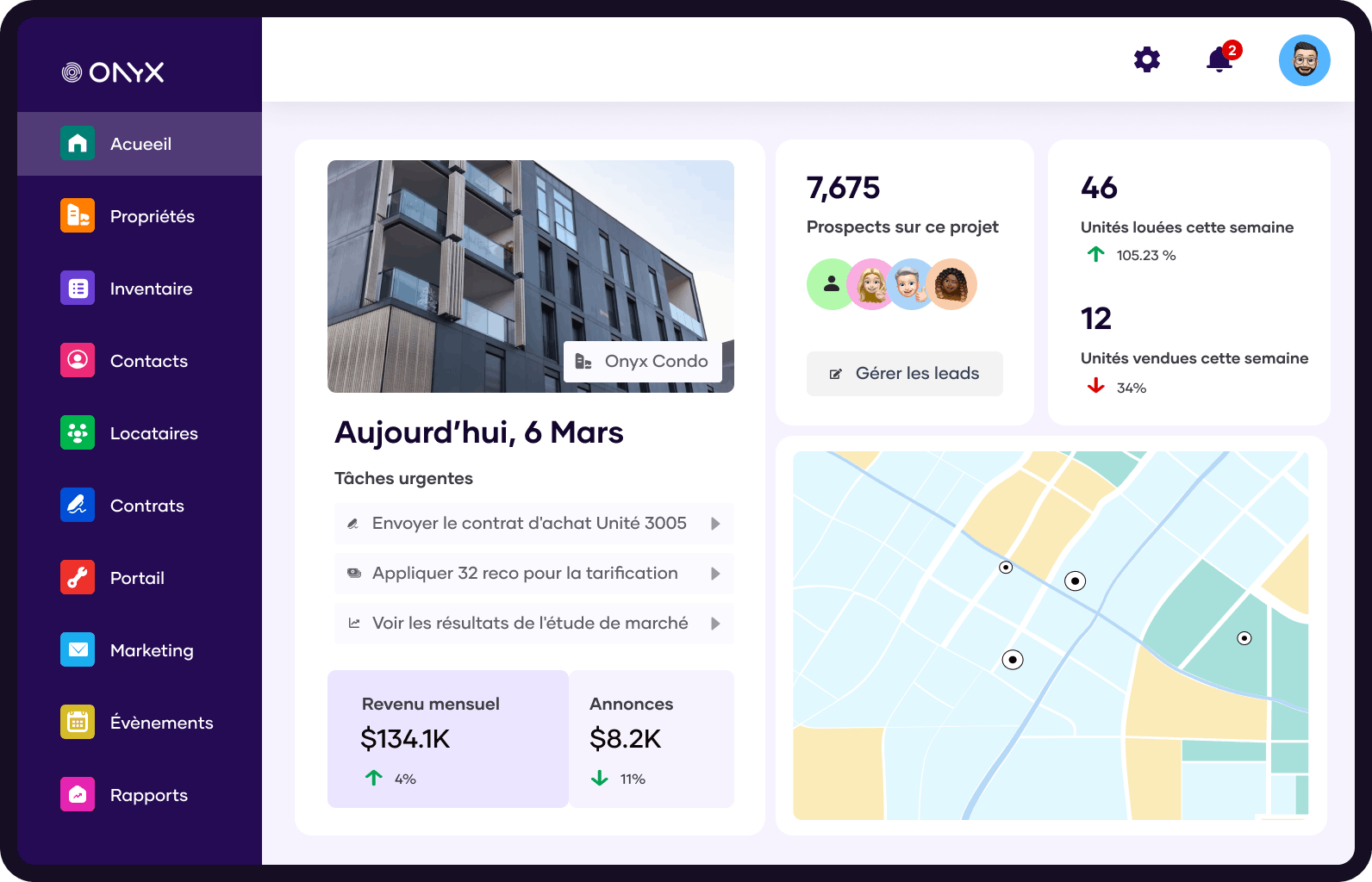 Onyx platform dashboard interface screenshot