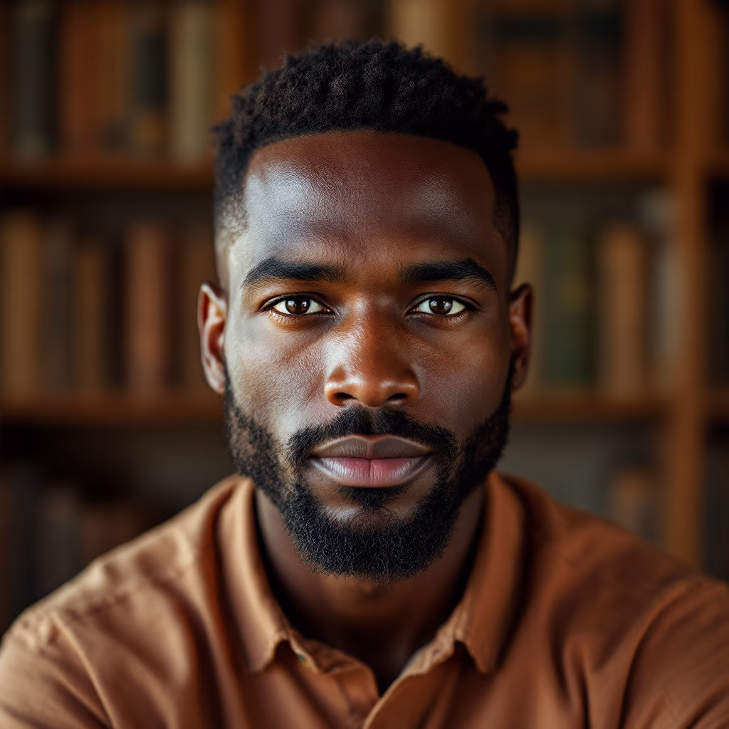 [headshot] image of customer (for a bookstore)