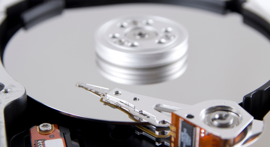Computer hard drive ready for secure hard drive destruction