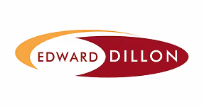 Edward Dillon company logo with stylized orange and maroon swoosh shapes around the name.