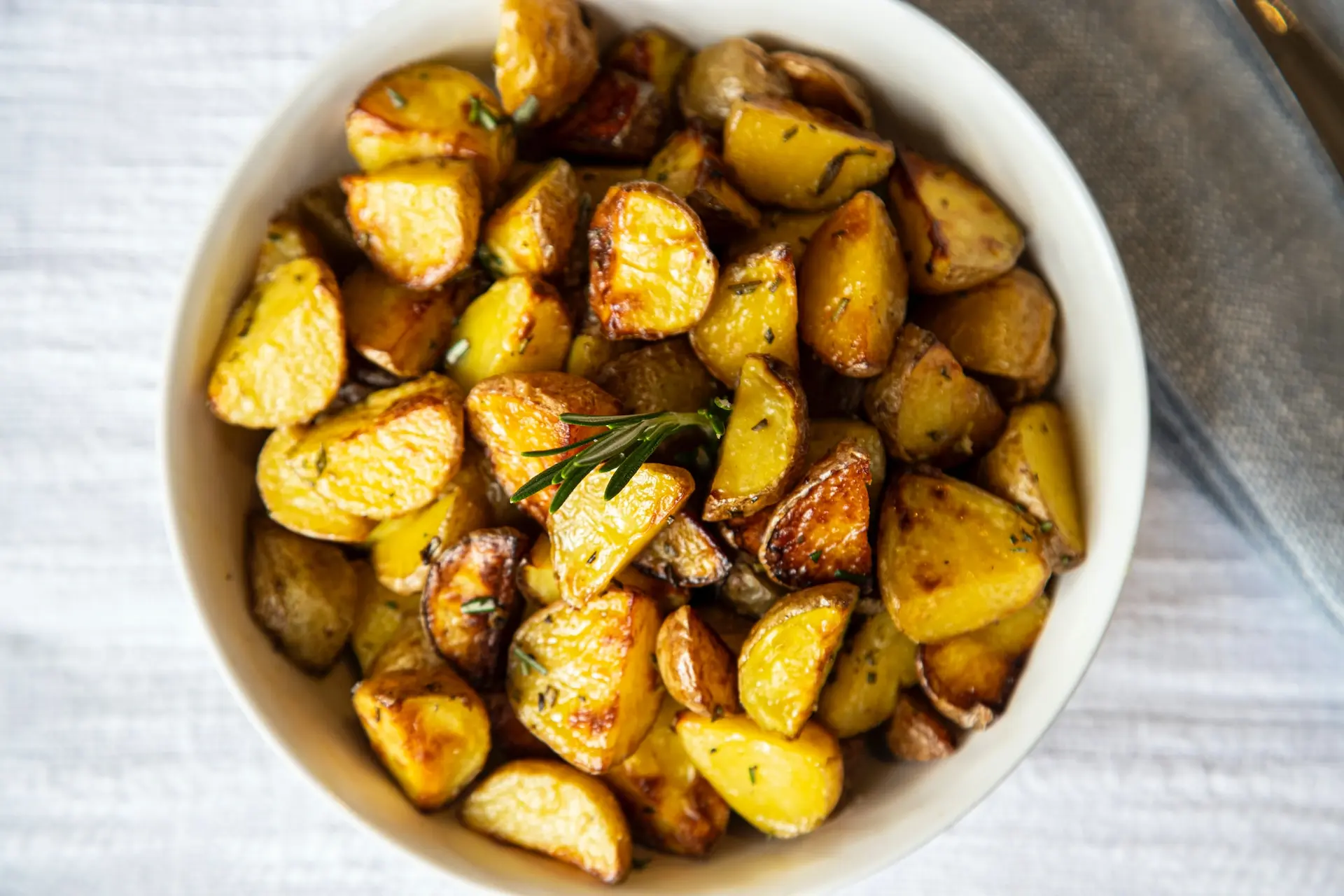 Bowl of friend potatoes