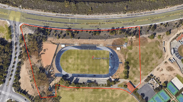 aerial photo of athletic stadium