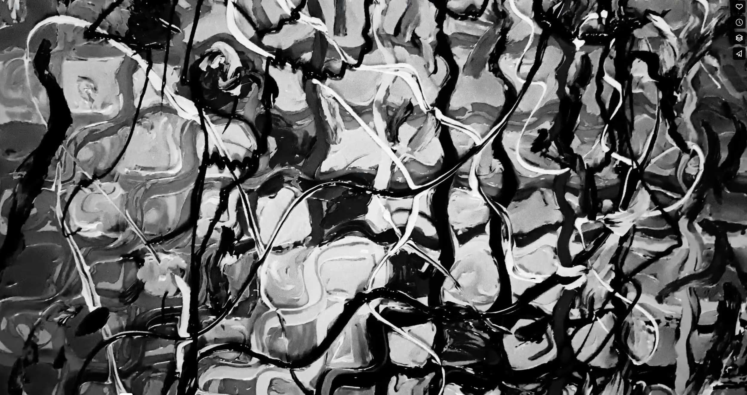 "Primes vs. No-Primes", animation with composite of paintings and digitally filtered variations