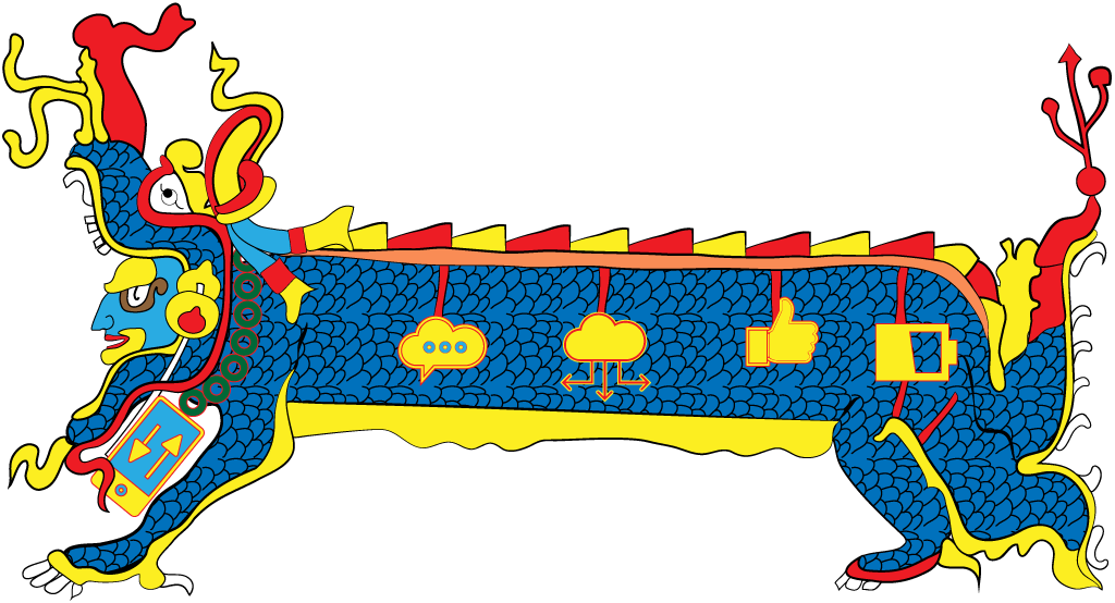 Itzamná, digital illustration from esfuerzo