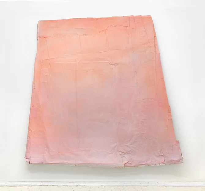 Mountain. 193 x 211 cm / 76" x 83". wood, cardboard, paper, paint. 2017