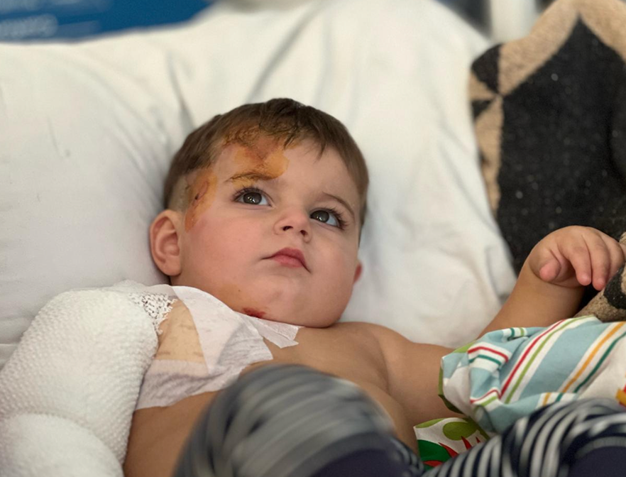 Child awaiting medical care