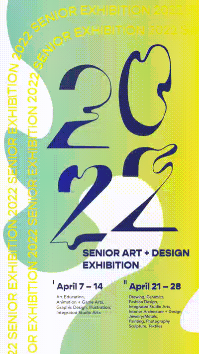animated gif of the Senior Capstone Exhibition poster