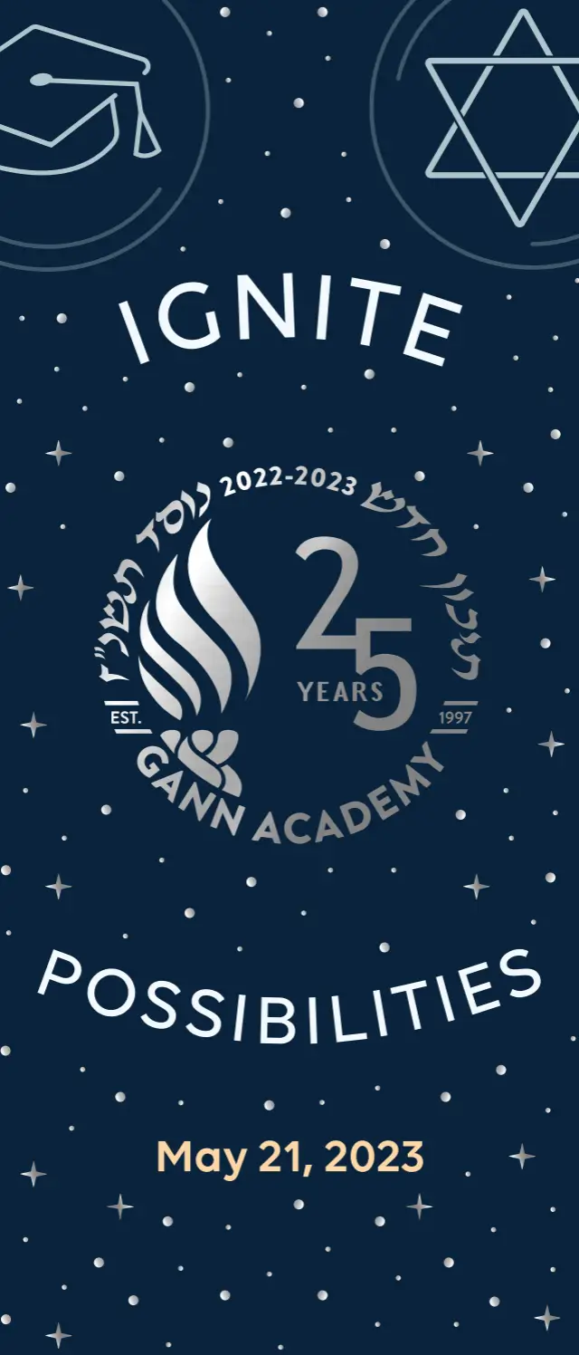 Gann's 25th Anniversary Gala printed invite Donation Card front