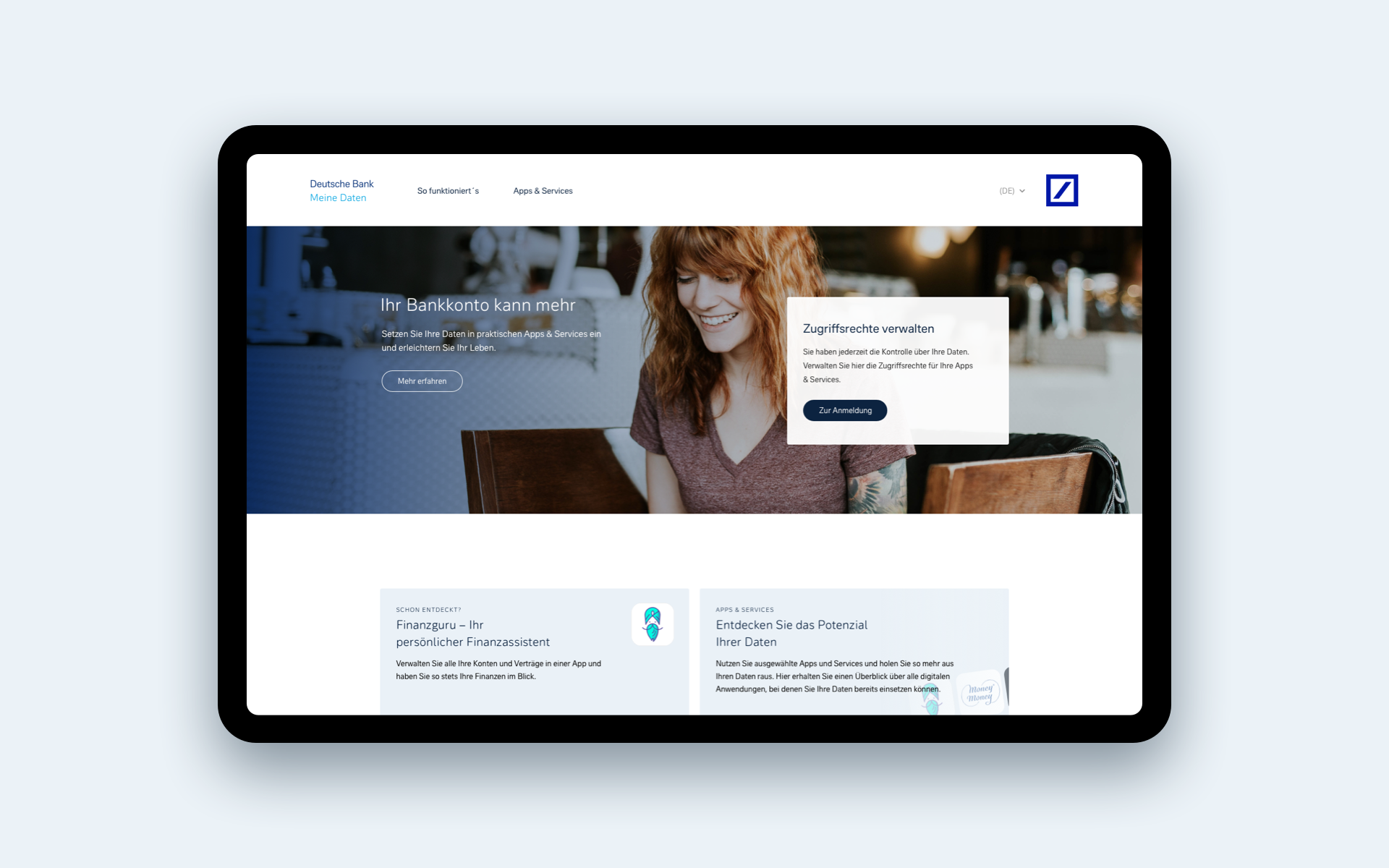 DB Consent Manager - Startseite