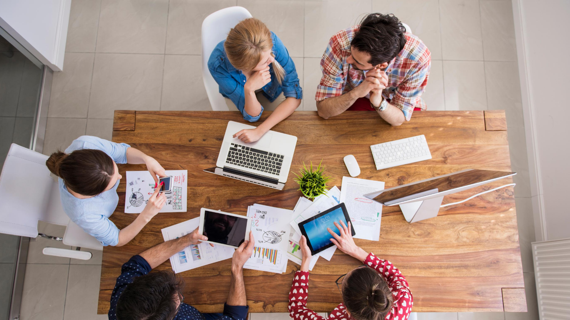 students discussing homework