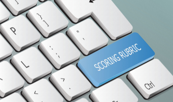 keyboaad with scoring rubric key in place of enter key