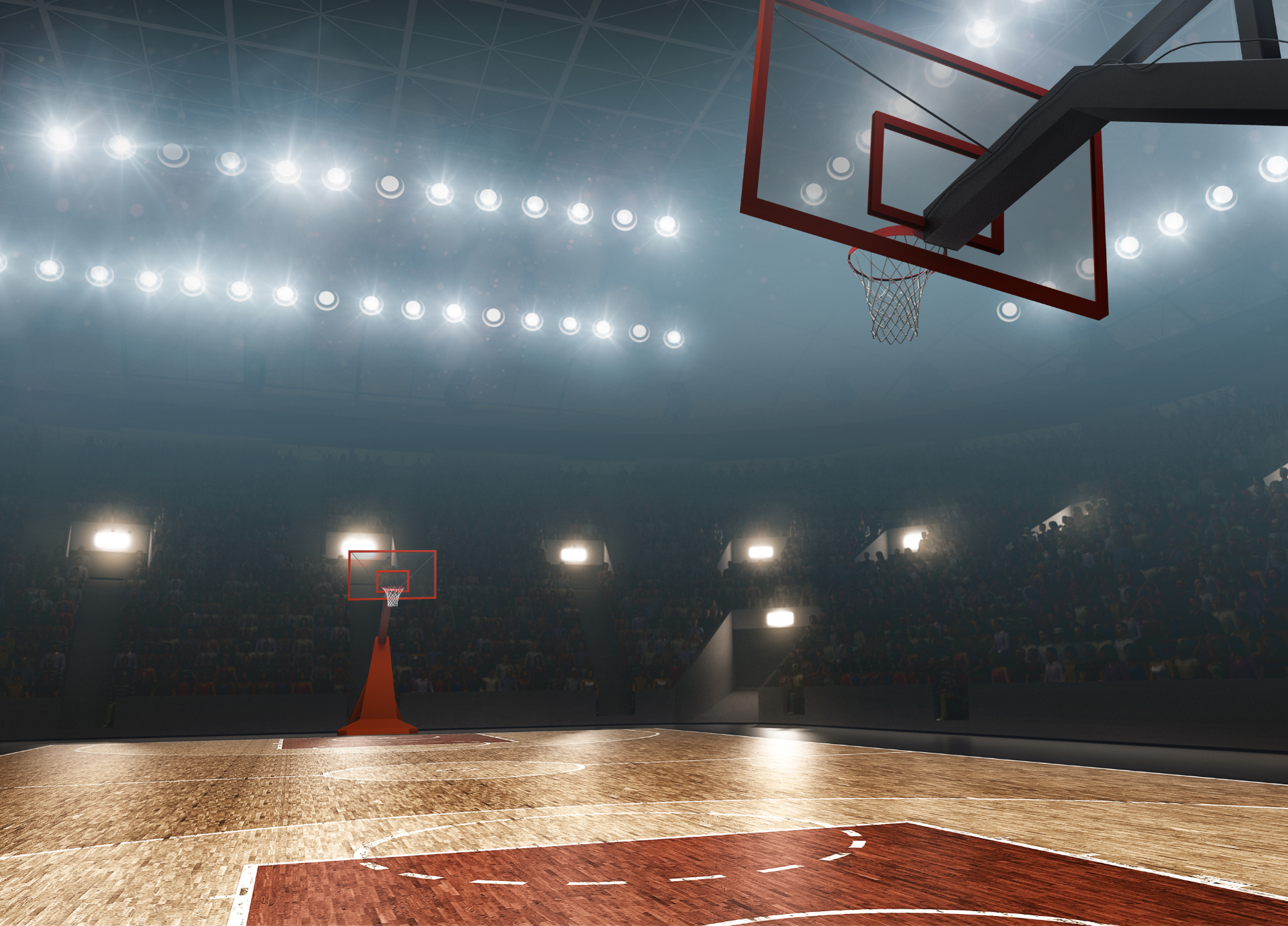 A basketball court 