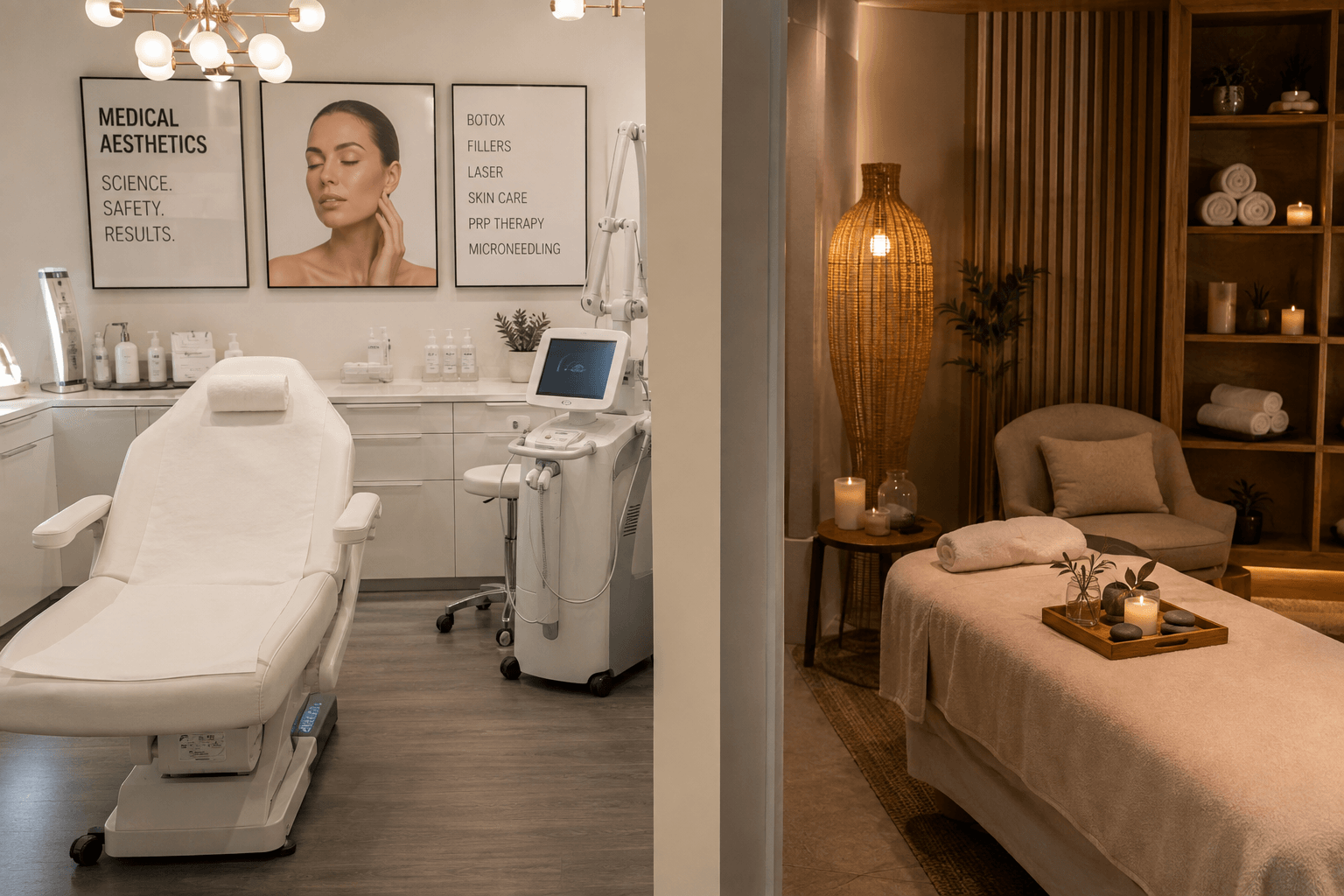 Consultation room at a medical spa offering aesthetic and wellness treatments in Mount Holly, North Carolina