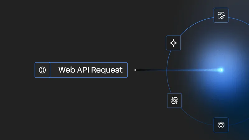 An illustration to accompany copy that explains how APpfarm integrates with all other software, even open AI