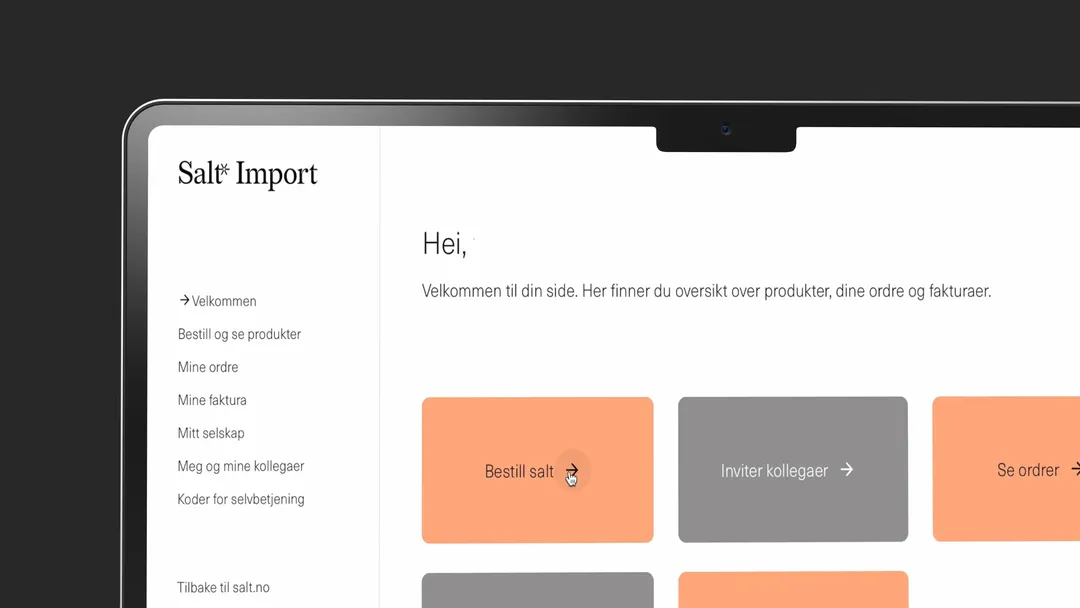 Image of an ordering portal for vendors and customers built with Appfarm
