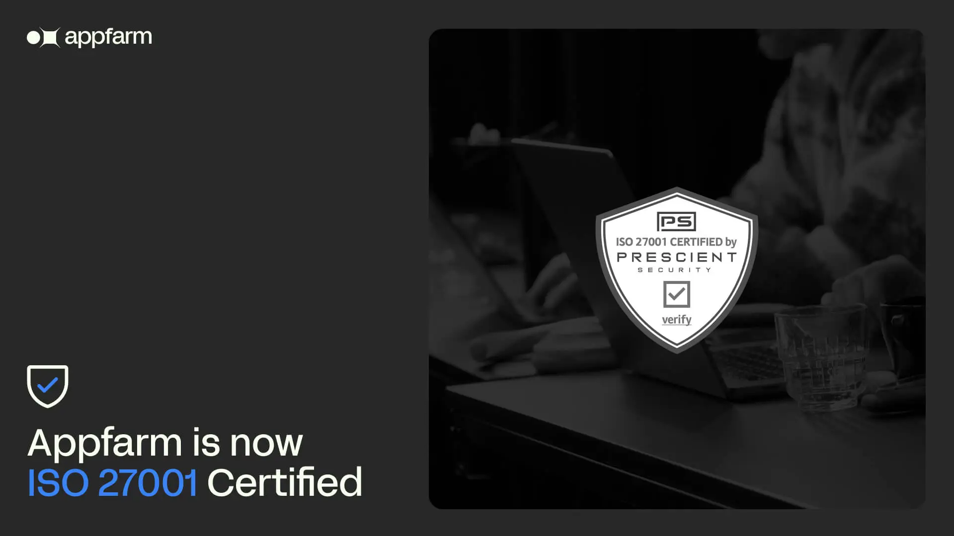 Appfarm ISO 27001 Certification