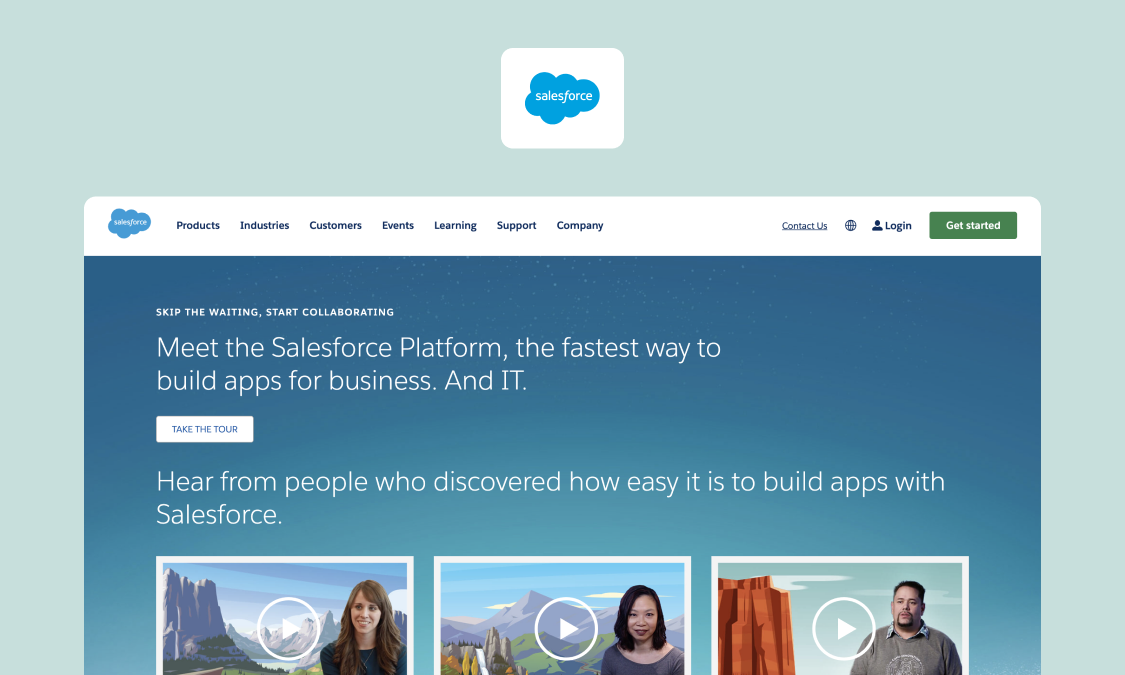 Salesforce Platform homepage