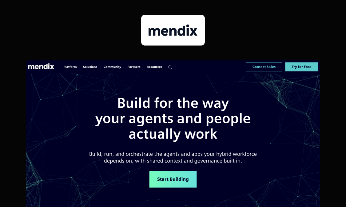 Mendix homepage