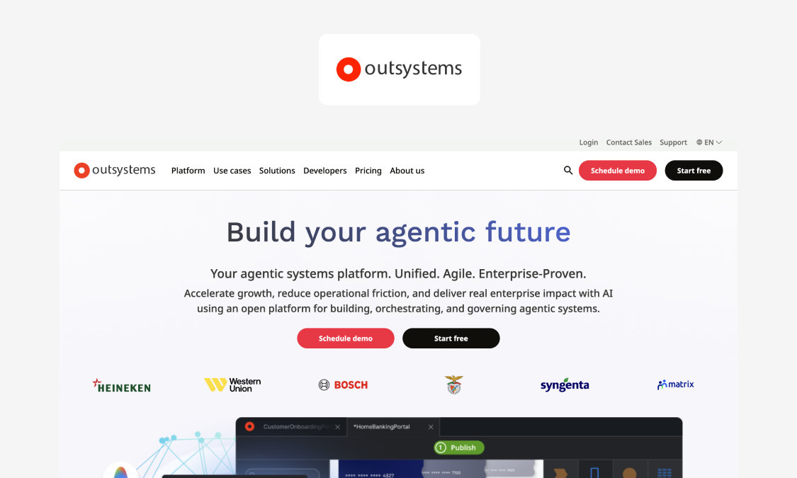 OutSystems homepage