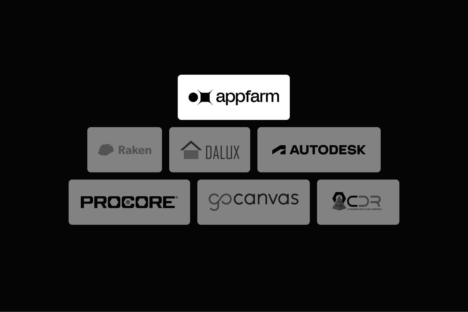 Logos of seven construction daily report software tools compared in this guide