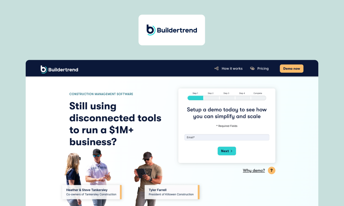 Buildertrend construction management interface