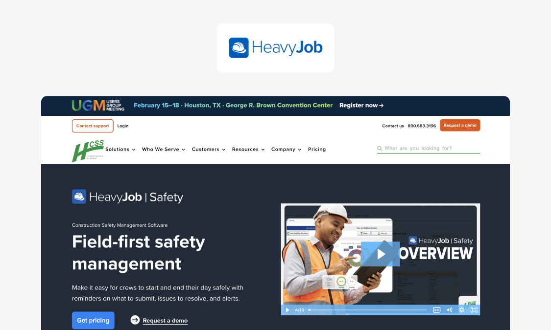 HeavyJob Safety (HCSS) screenshot