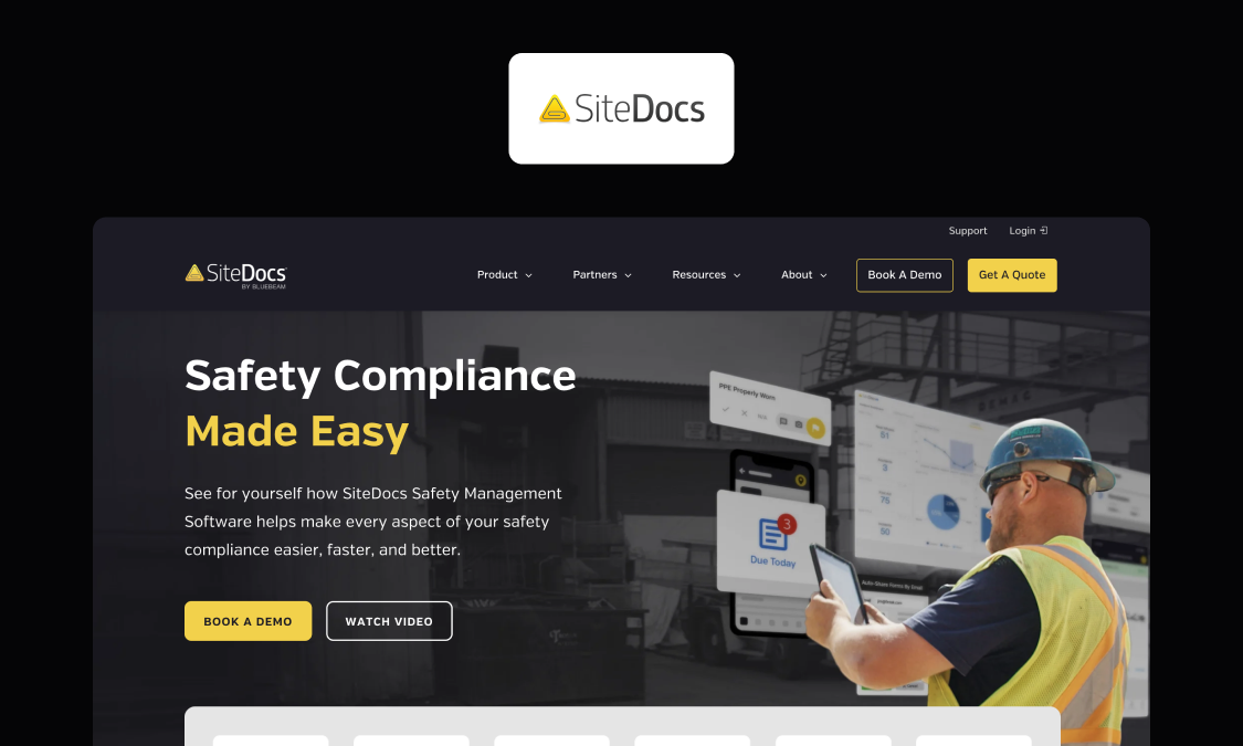 SiteDocs safety documentation platform screenshot