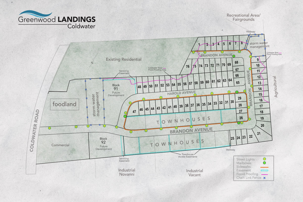 community map Wincore Homes Built out
