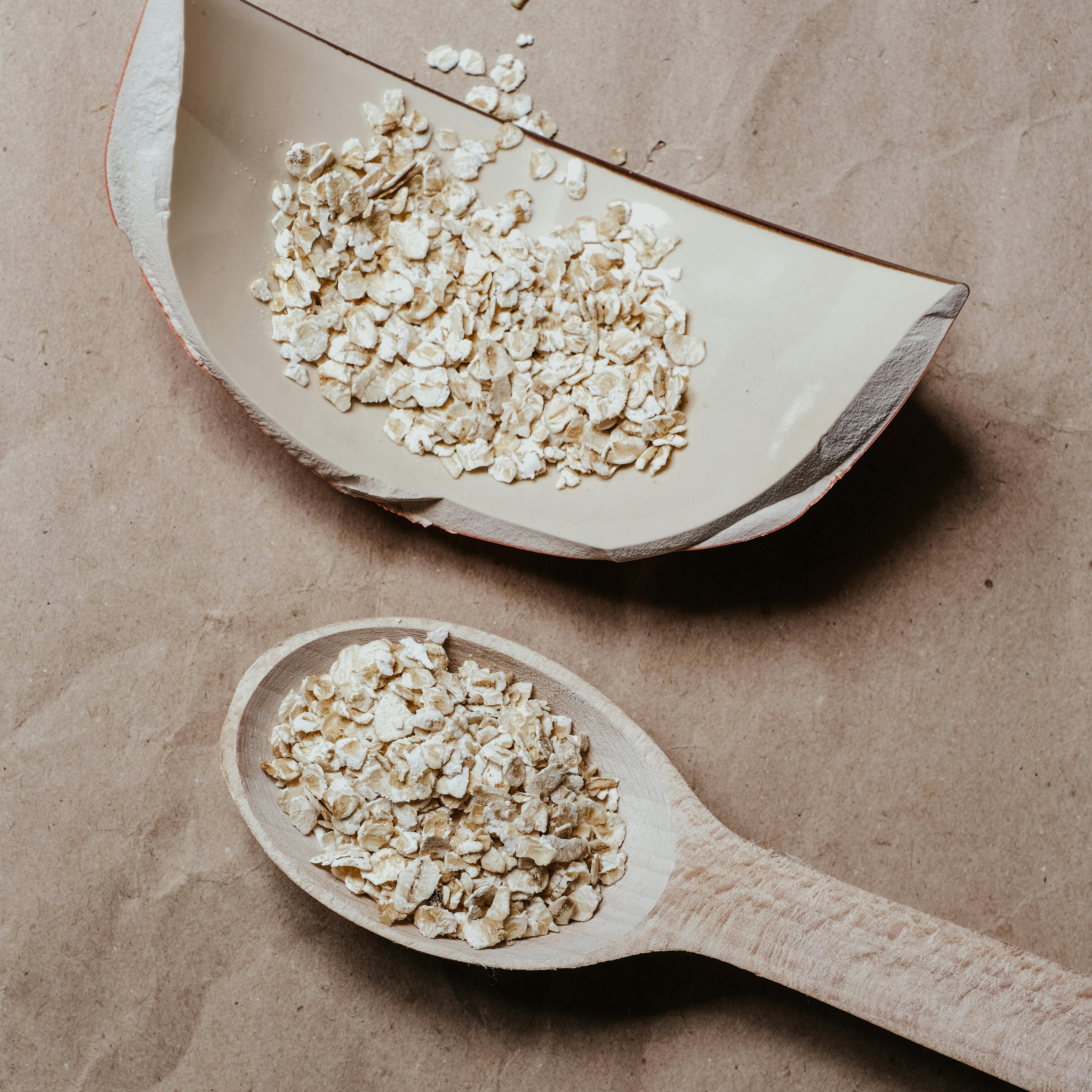 A photo of a bowl of grains. The image is blurred out.