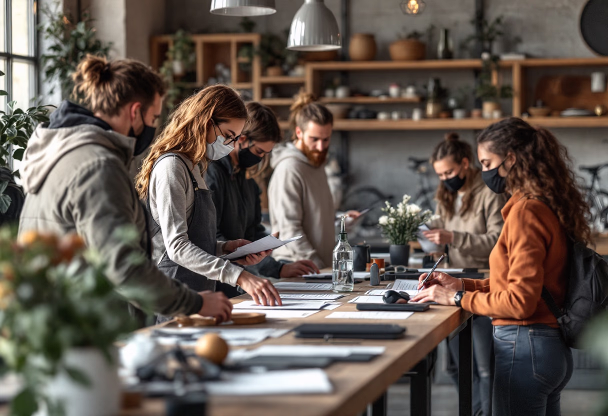 image of a cycling event registration table
