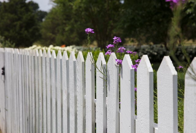 White picket fence.