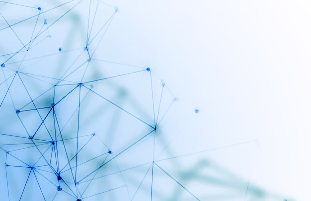 Blue lines and dots connected