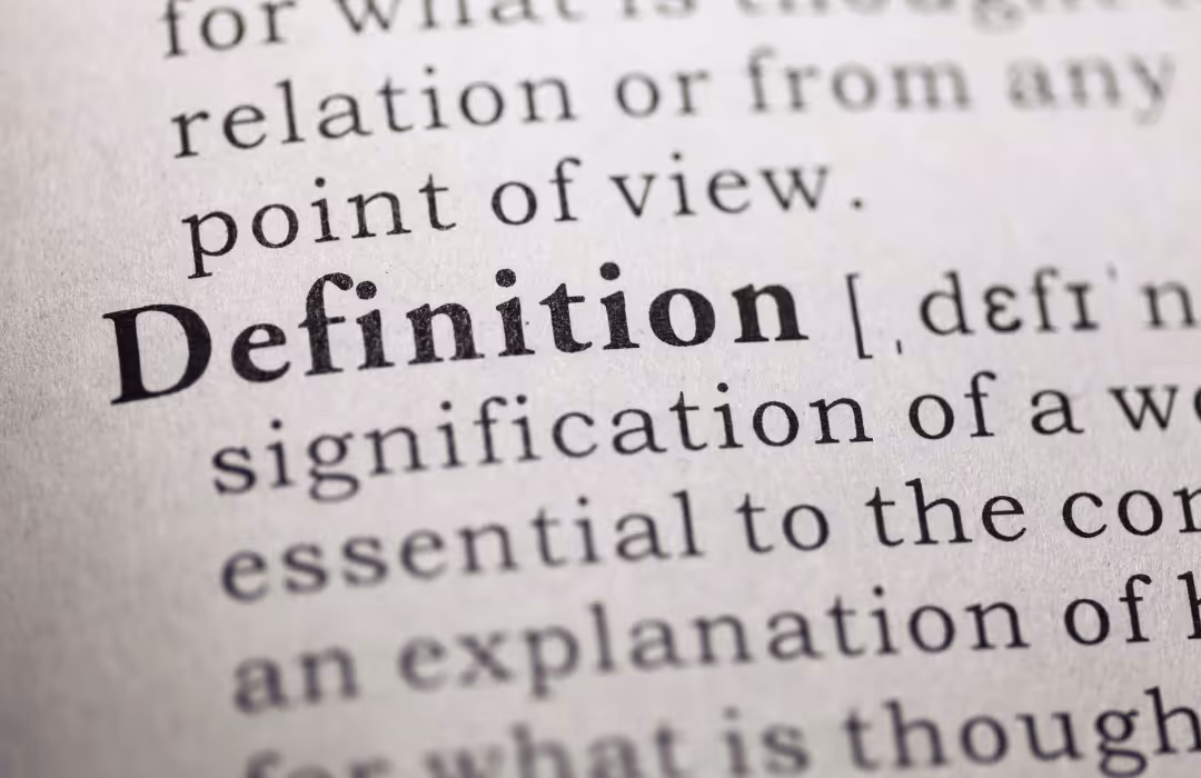 The word definition printed out