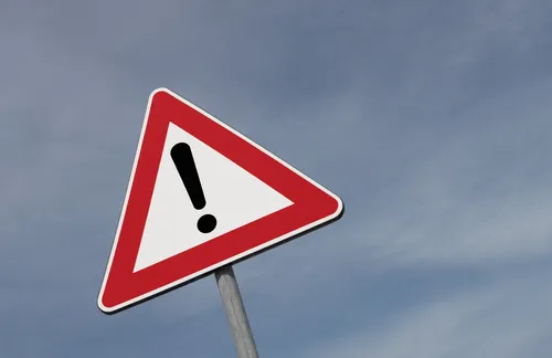 danger road sign warning