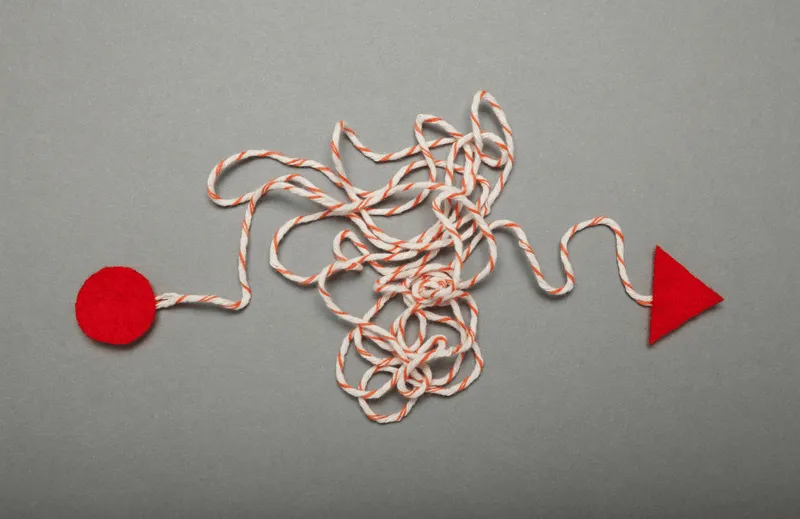 String with shapes at each end