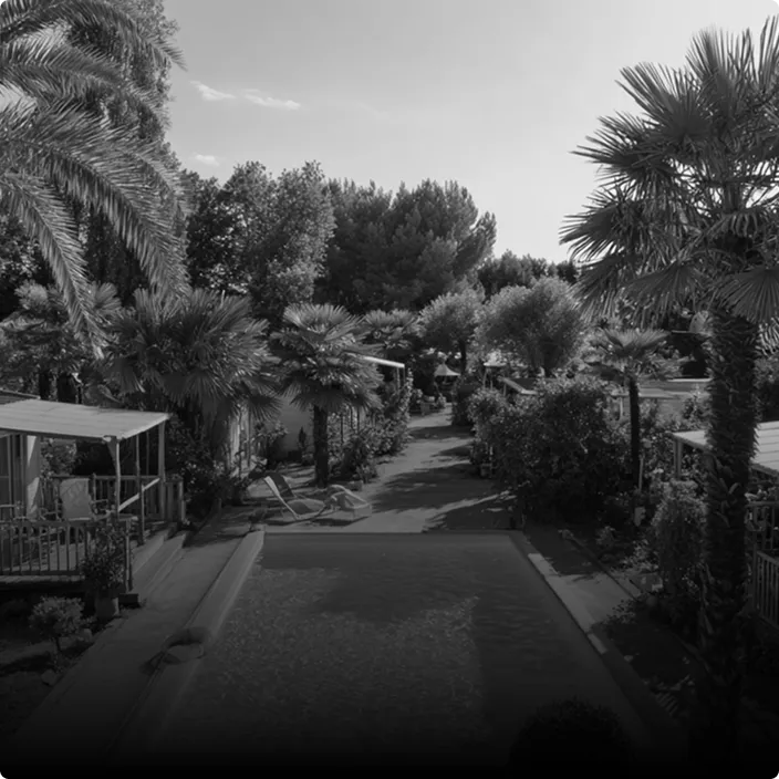 Installation audiovisuelle extérieure dans un camping moderne avec écran LED et équipements sonores professionnels.