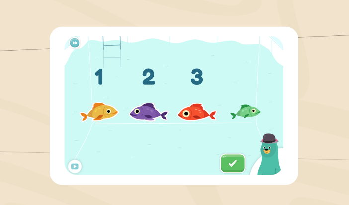 Display of Khan Academy Kids math lessons focused on conceptual understanding. 