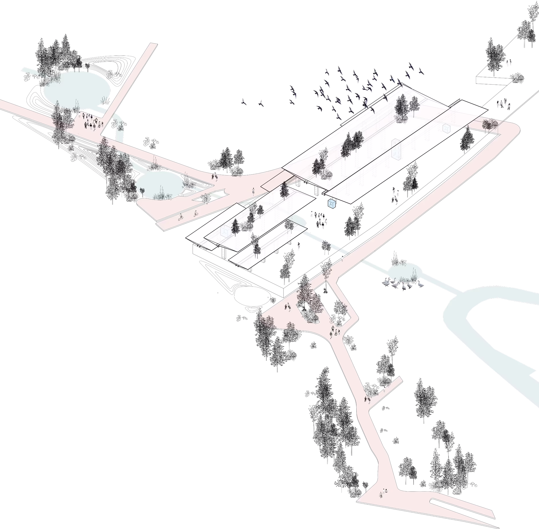 Floorplan roof of the Be water my friend project