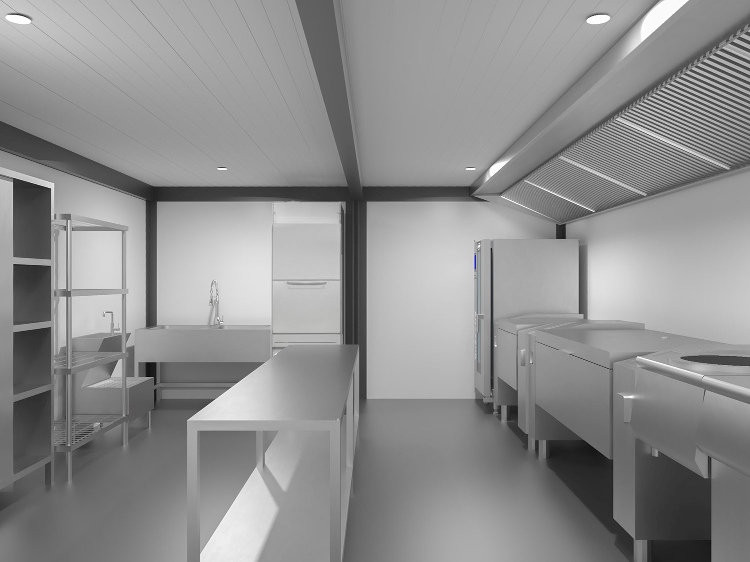 A linked CN20 unit equipped with an industrial kitchen.
