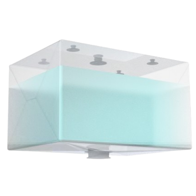 2.5D single-use bioprocessing bag with tapered 3D base