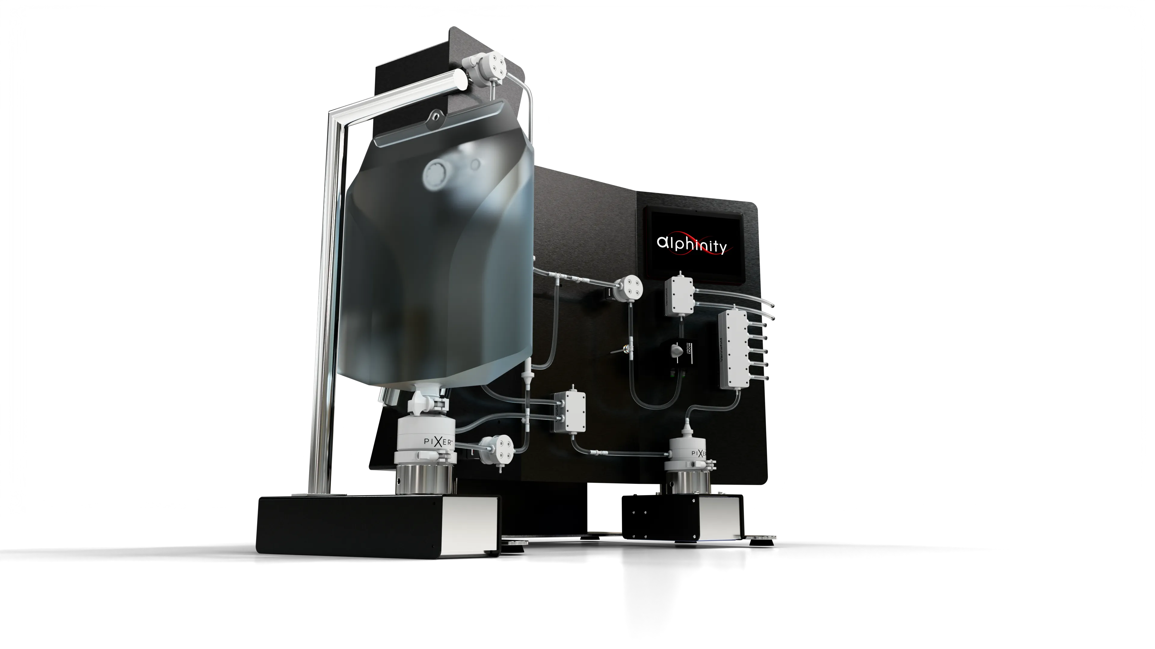 TFF-10L configuration with 2.5D single-use bag vessel