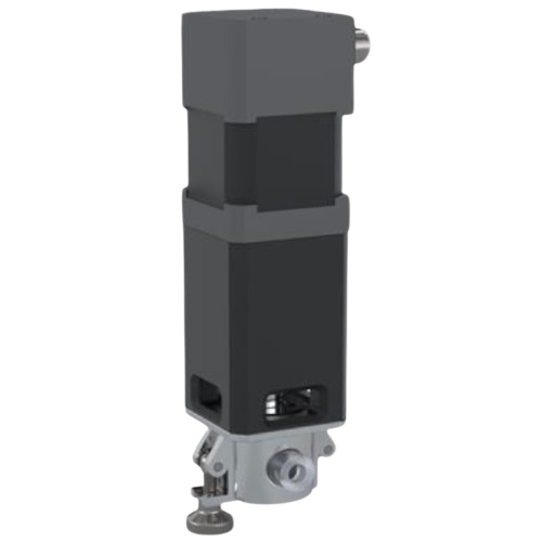 ARTeVA motorized pinch valve with 24V DC stepper drive and M12 connector