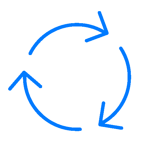 An icon of arrows in a loop
