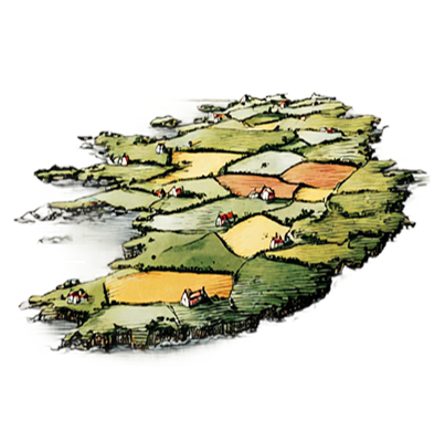 Aerial view of Ireland