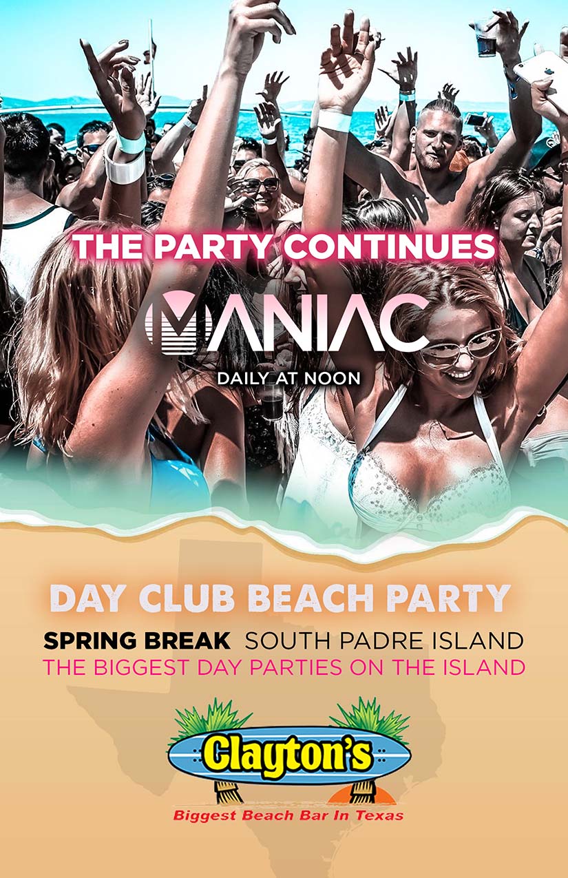 South Padre Maniac VIP sample schedule, back