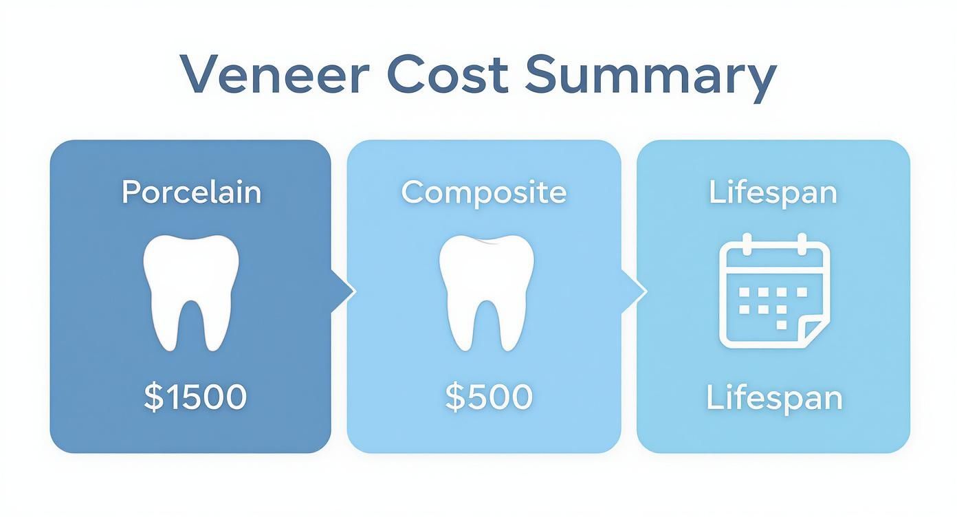Infographic about how much do veneers cost