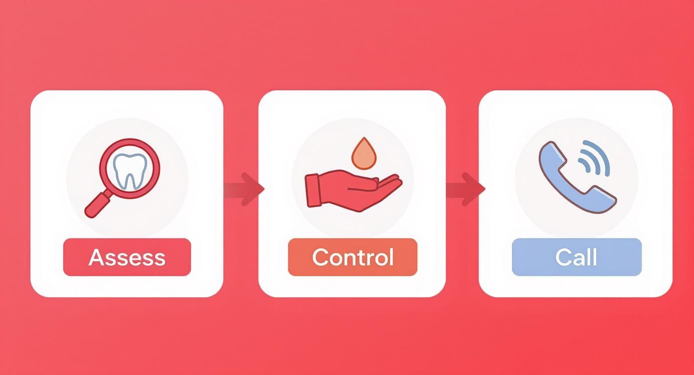 Infographic about what to do dental emergency