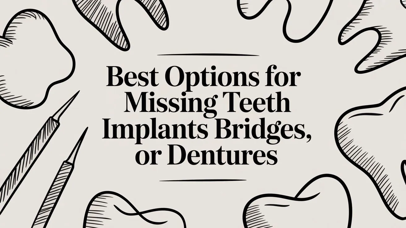 Best Options for Missing Teeth: Implants, Bridges, and Dentures Explained