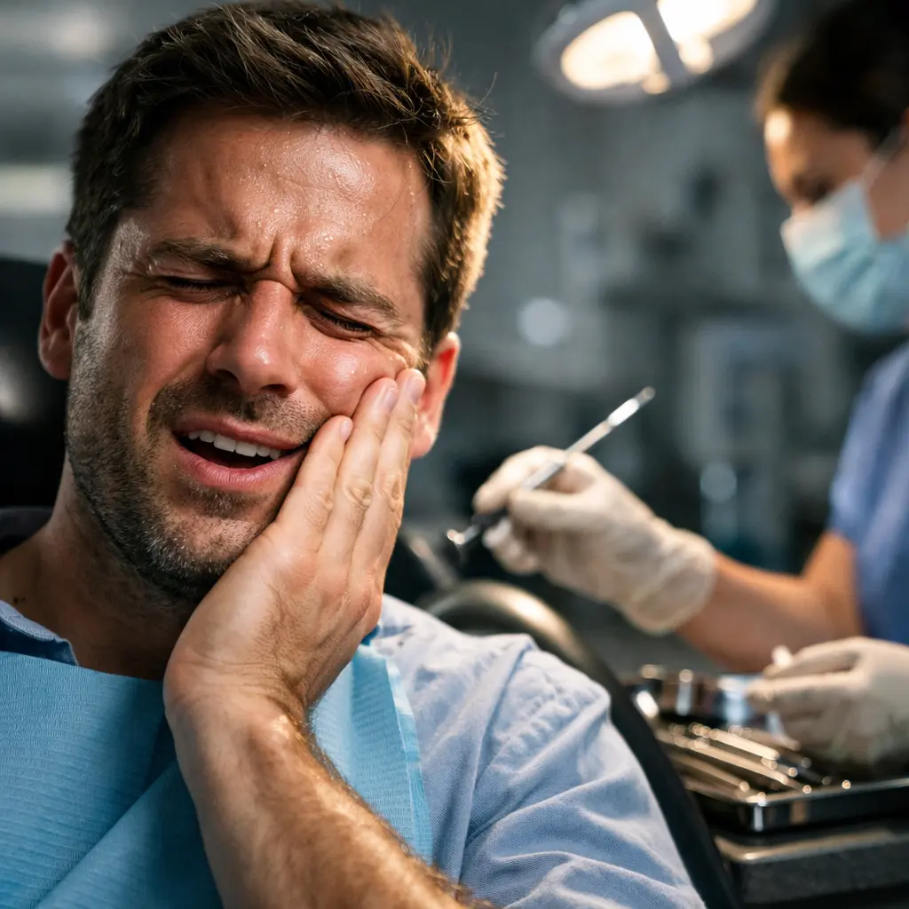 Dentist providing emergency dental treatment to patient in modern Atascocita TX clinic for fast pain relief