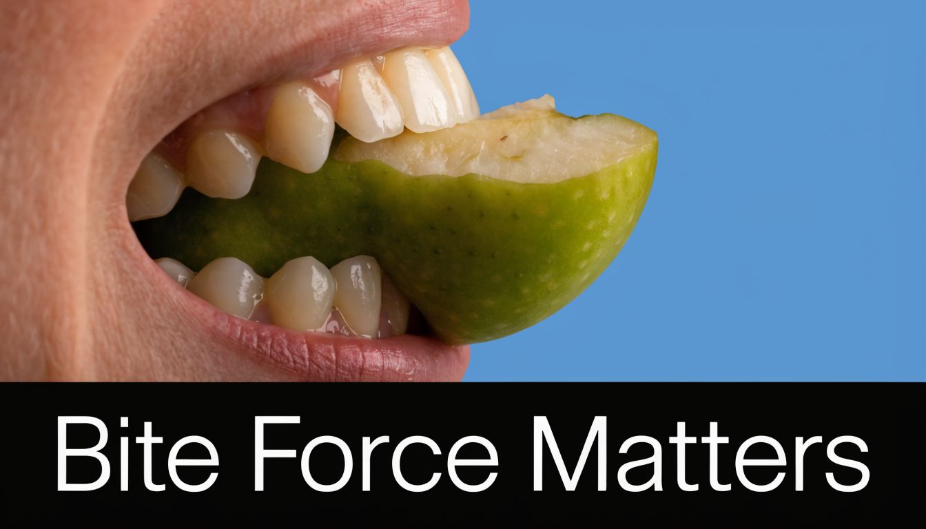 Close up of a person biting into a crisp green apple, showcasing healthy teeth and dental health.